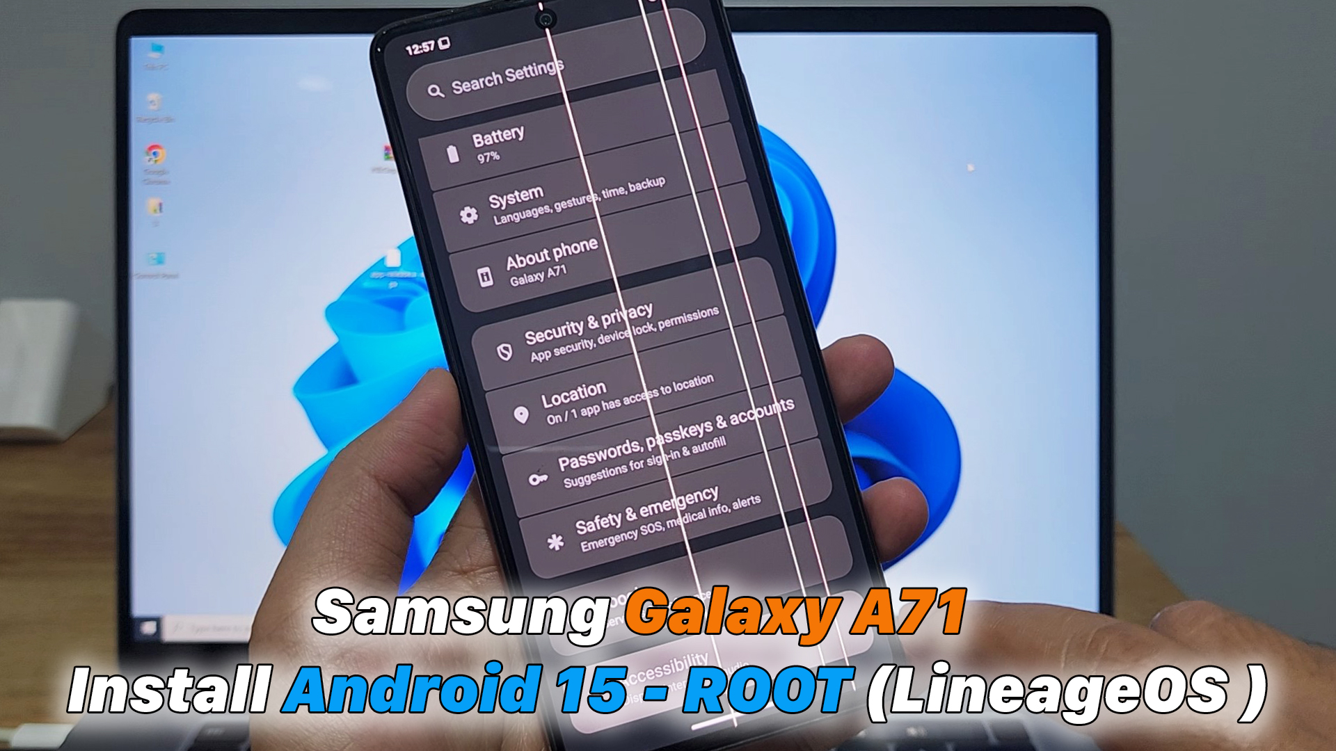 Samsung Galaxy A71 Install Android 15 – ROOT (LineageOS )