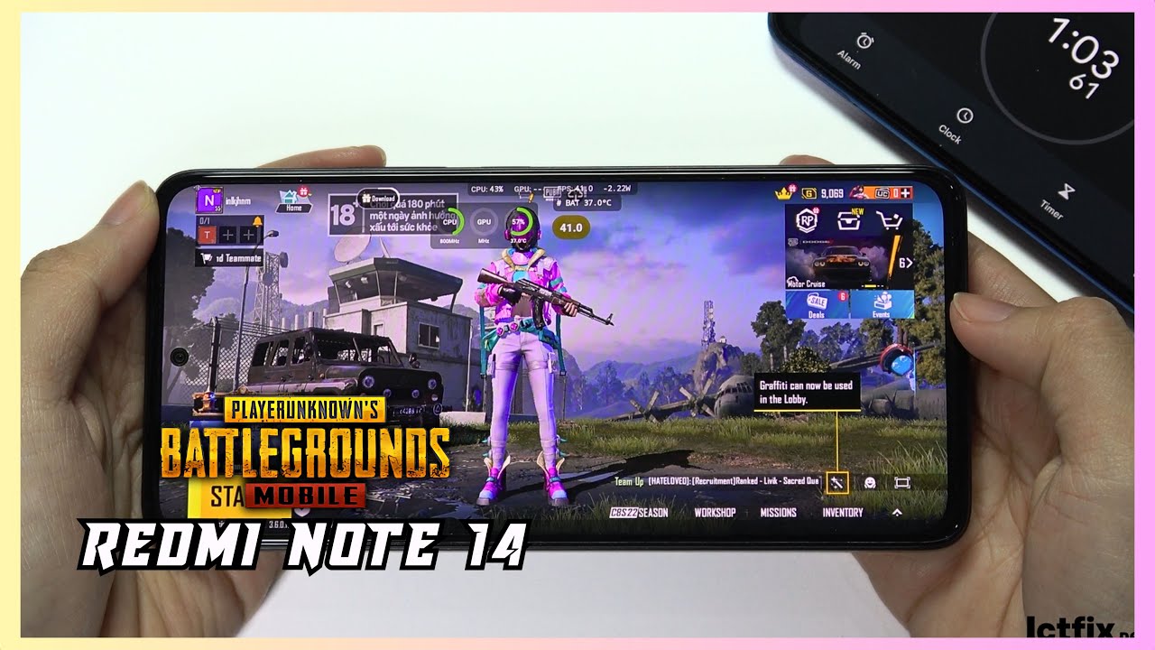 Xiaomi Redmi Note 14 PUBG Mobile Gaming test | Helio G99 Ultra, 120Hz Display